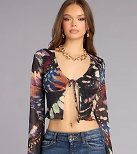 Flutter Feels Butterfly Crop Top