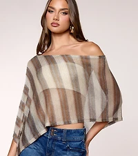 Warm Breeze One Shoulder Poncho