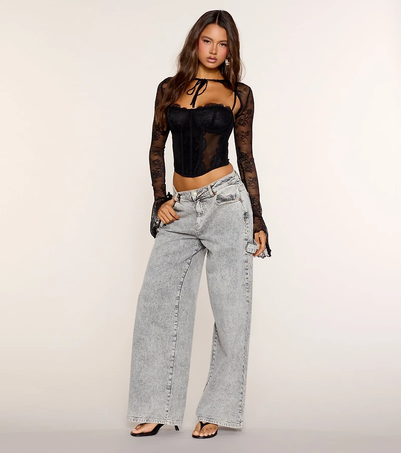 Layer Me Later Sheer Lace Topper