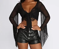 So Fab Fringe Crop Top