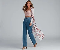 Floral Frolic Mesh Duster