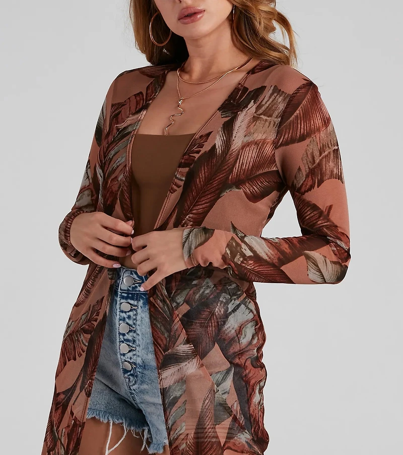 Bring The Heat Tropical Mesh Duster