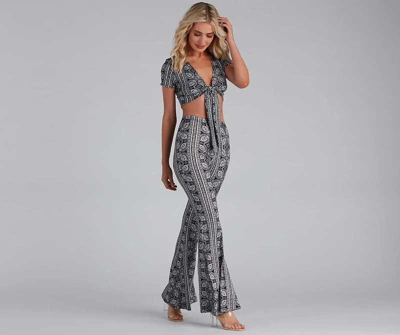 Boho Bae Tie-Front Crop Top