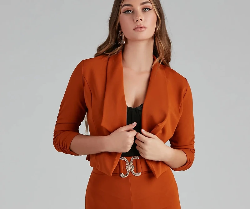 House Of Glam Ruched Blazer