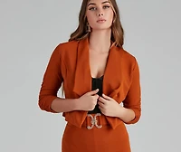 House Of Glam Ruched Blazer