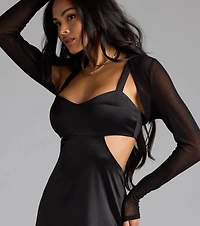 Party Glow Glitter Mesh Bolero