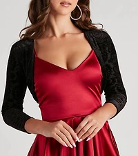So Regal Velvet 3/4 Sleeve Bolero