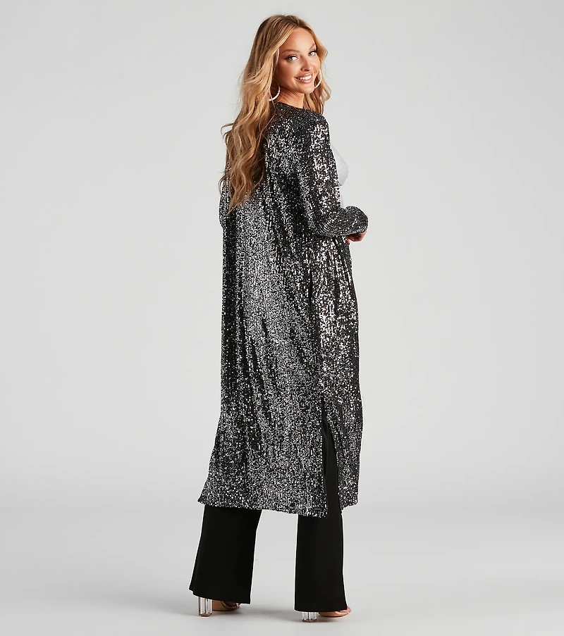 All The More Glitz Sequin Duster