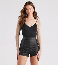 Party Glow Glitter Mesh Bolero
