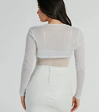 Party Glow Glitter Mesh Bolero