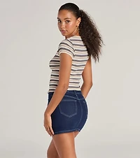 Stylish Status Striped Knit Tie-Front Top