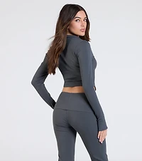 At Your Leisure Zip-Up Crop Jacket