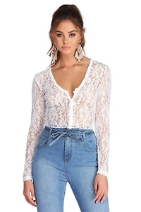 Laced Elegance Cardigan