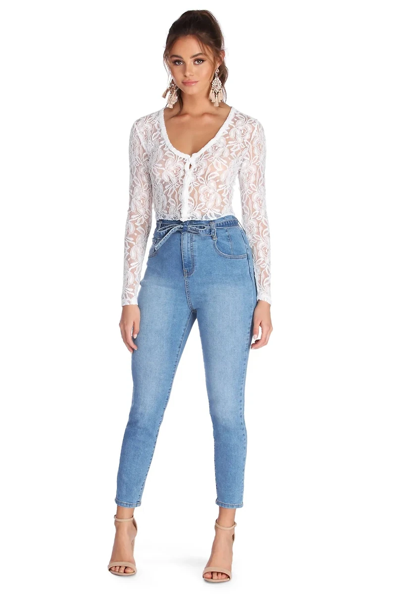 Laced Elegance Cardigan