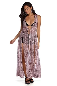 Mesh With Snake Duster