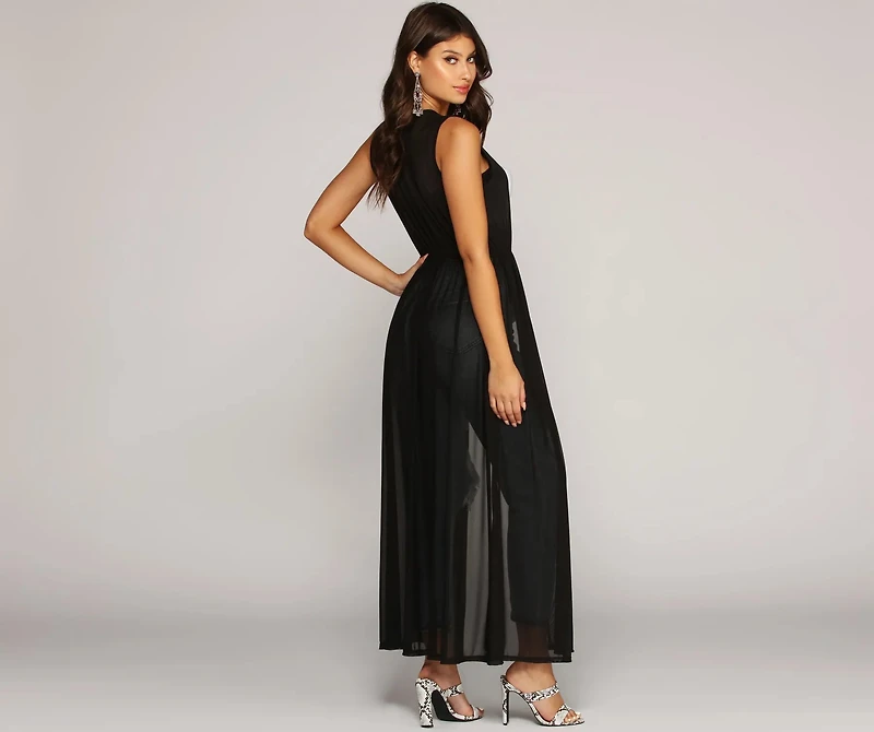Stylishly Sheer Mesh Duster