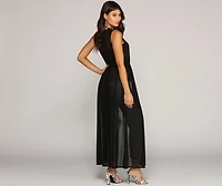 Stylishly Sheer Mesh Duster