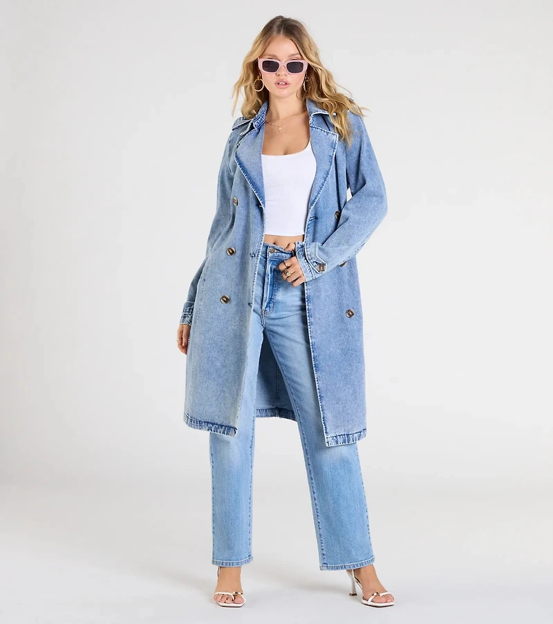 The Stylish Trench Denim Coat