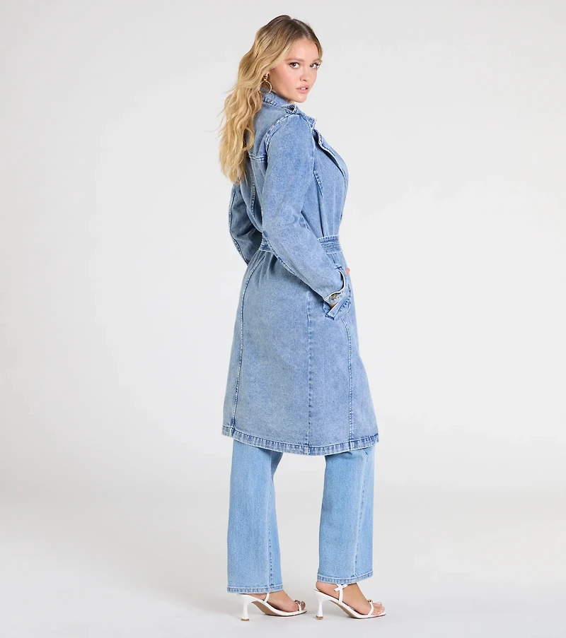 The Stylish Trench Denim Coat