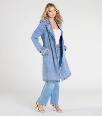 The Stylish Trench Denim Coat