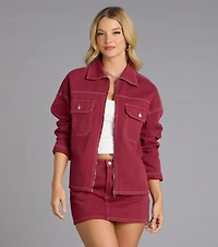 Match Point Oversized Denim Jacket