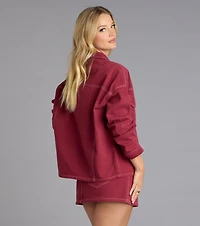 Match Point Oversized Denim Jacket