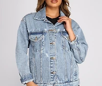 Squad Goals Over-Sized Denim Jacket