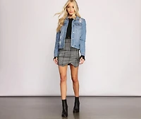 Stylish And Distressed Denim Jacket