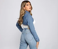 Classic Mood Denim Cropped Topper