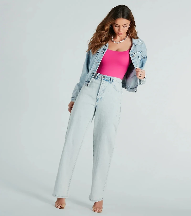 Don't Waist Time Crop Denim Jacket