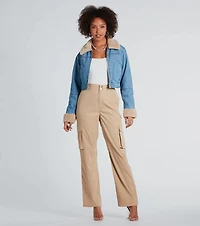 Keep It Cozy Faux Fur-Lined Denim Jacket