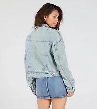 Iconic Cutie Bow Trucker Denim Jacket
