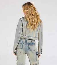 Trendy Arrival Denim Moto Jacket