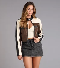 Life The Fast Lane Crop Moto Jacket