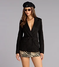 Luxe Edit Faux Suede Blazer