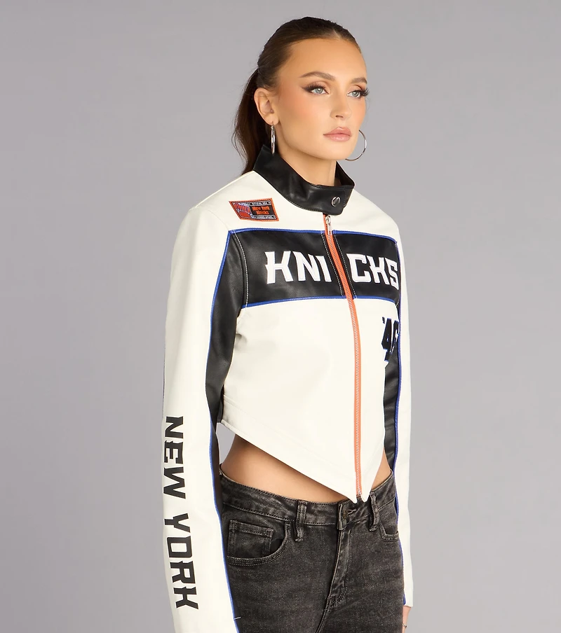 Ultra Game NBA Knicks Moto Jacket