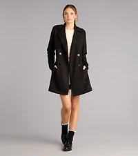 Eye For Style Belted Faux Suede Trench Coat