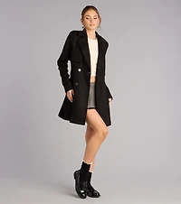 Eye For Style Belted Faux Suede Trench Coat