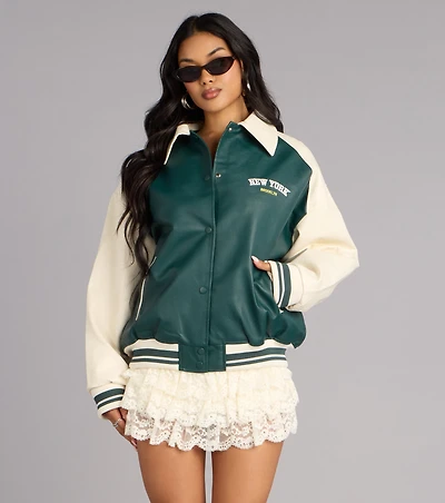 Play It Cool Varsity Bomber Jacket