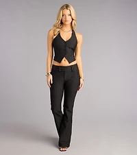 Chic And Confident Pinstripe Vest