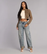 Street Style Mood Cropped Bomber Jacket