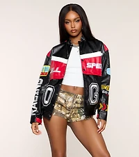 Off Duty Racer Faux Leather Jacket