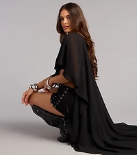 Not Subtle Chiffon Cape