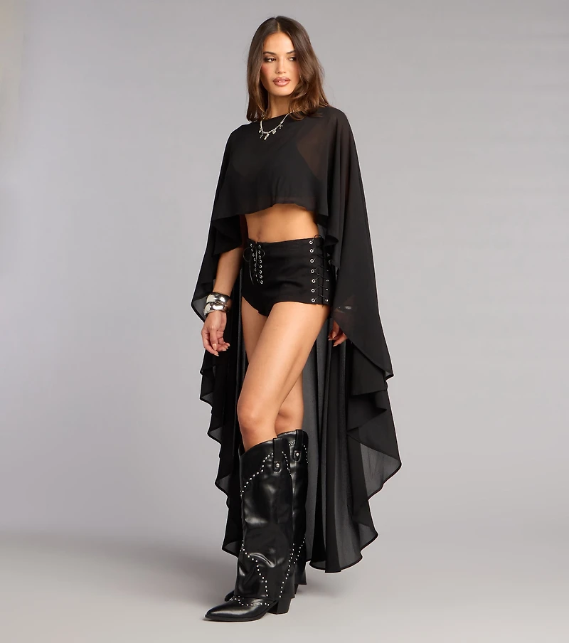 Not Subtle Chiffon Cape