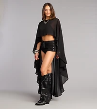 Not Subtle Chiffon Cape