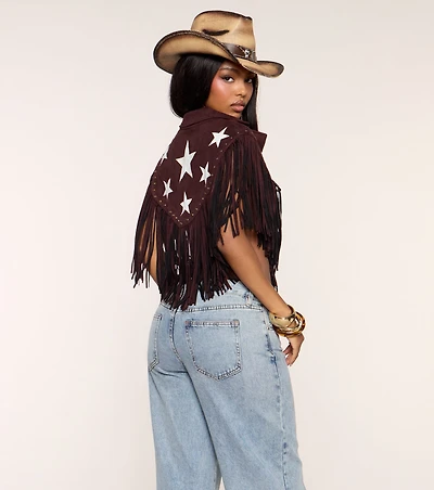 Cowgirl After Dark Fringe Topper