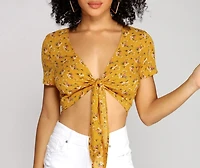 It's A Picnic Tie-Front Top