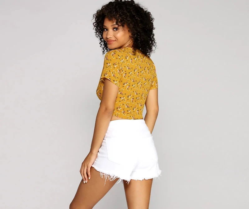 It's A Picnic Tie-Front Top