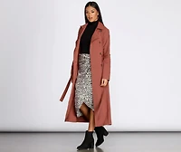 Double Trouble Long Trench Coat