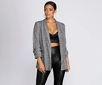 Seal The Deal Plaid Blazer